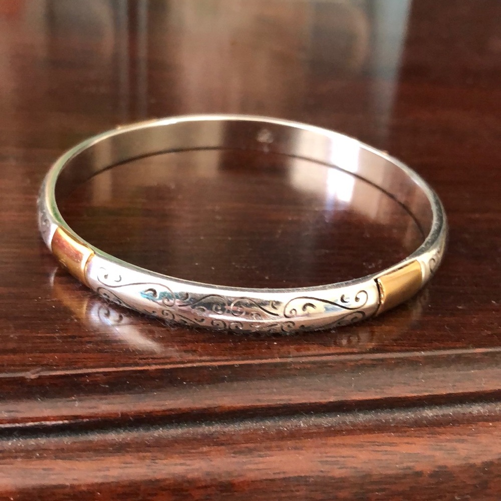 Brighton Venezia Two Tone Silver & Gold-Plated Bangle